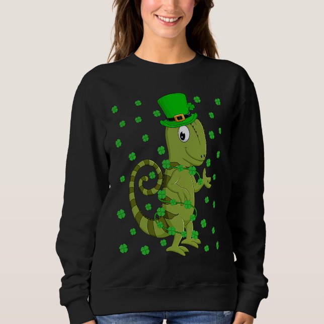 Moletom Irish Shamrock Leprechaun Chameleon St Patrick's D (Frente)