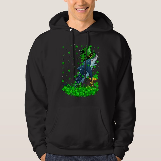 Moletom Irish Shamrock Leprechaun Whale Shark St Patrick's (Frente)