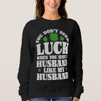 Moletom Irish Shamrock Lucky Husband St Patrick's Day Wome