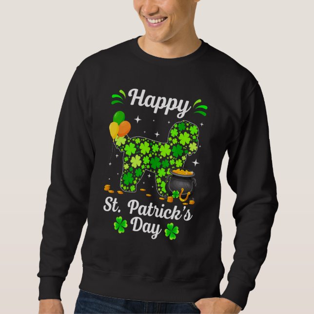 Moletom Irish Shih Tzu Dog Cute Shamrock Rua Patrick S Day (Frente)