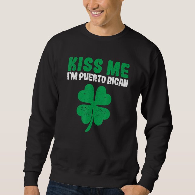 Moletom Irish St Patricks Day Drinking Rico Kiss Me I'm Pu (Frente)