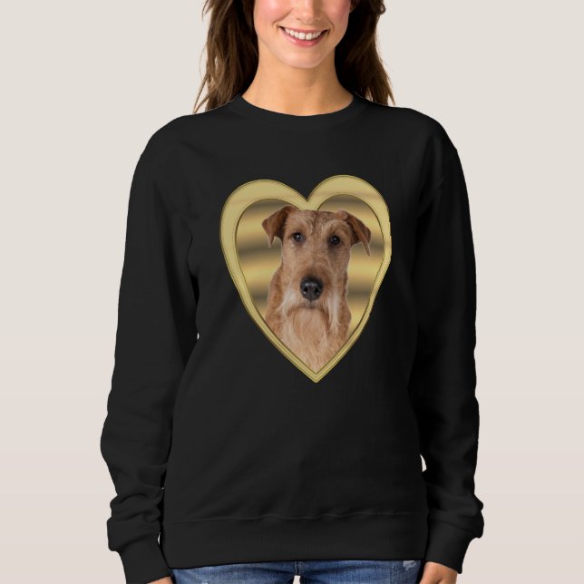 Moletom Irish Terrier Dog Dog Heart  Irish Terrier  1 (Frente)