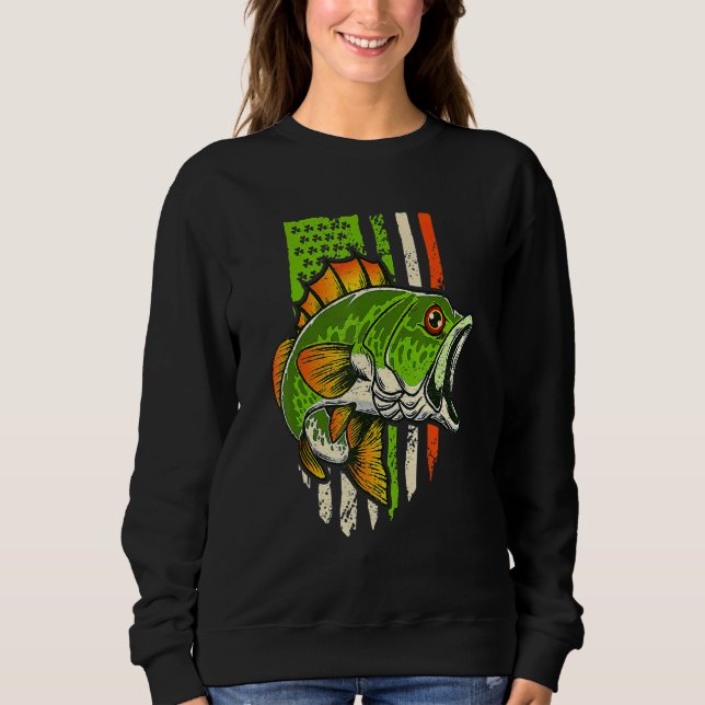 Moletom Irish US American Flag Fishing Fish St Patricks Da (Frente)