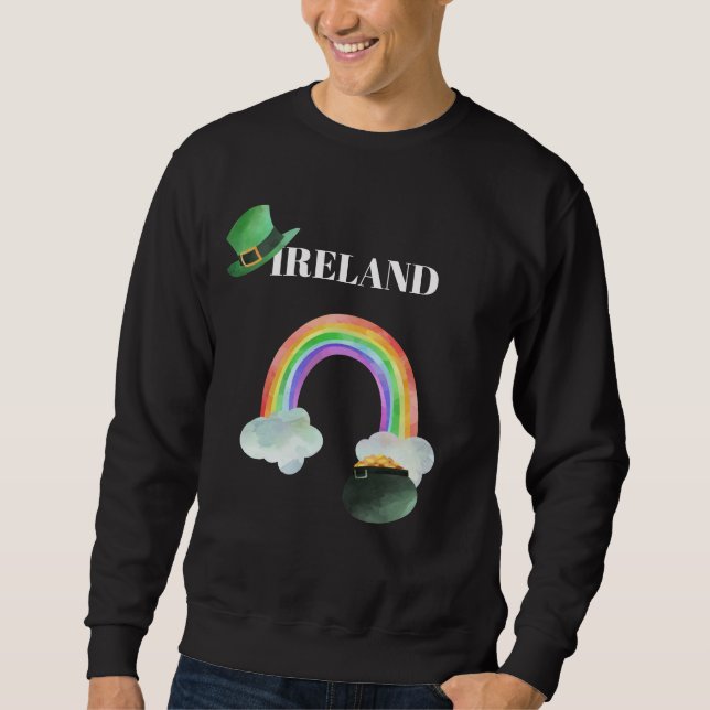 Moletom *~* IRLANDA IRLANDA Pote Arco-Íris de T-Shirt Dour (Frente)