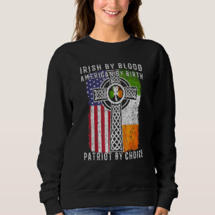 Moletom Irlandês Por Blood American Por Nascimento Patriot