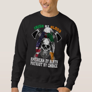 Moletom Irlandês Por Blood American Por Nascimento Patriot