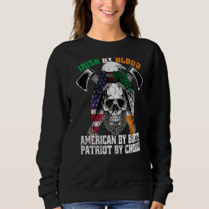 Moletom Irlandês Por Blood American Por Nascimento Patriot