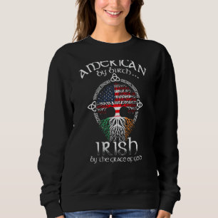 Moletom Irlandês Por Blood American Por Nascimento Patriot