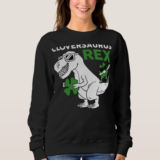 Moletom Irlandês T Rex Dinossaur C Aurus Funny Rua D de Pa (Frente)