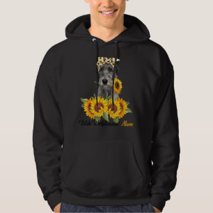 Moletom Irlandês Wolfhound Mãe Cão de Verão de Sunflower M