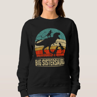 Moletom Irmã Grande Dinossauro T Rex Big Sistersaurus 3 Cr