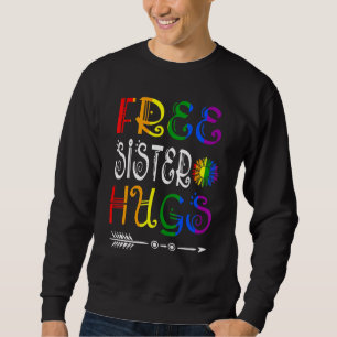 Moletom Irmã Livre Abraça Orgulho Lgbt Espuma de Girassol