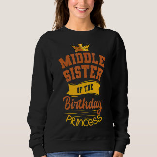 Moletom Irmã Média Do Celebo Do Partido Princesa Aniversár