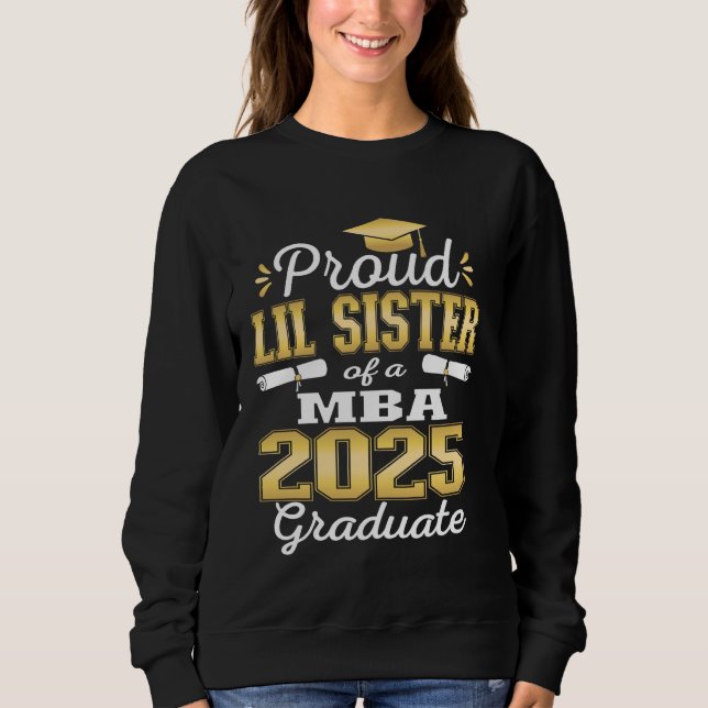 Moletom Irmã Orgulhosa da Classe do Formando MBA 2025 (Frente)