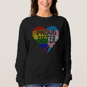 Moletom Irmã Orgulhosa Lgbt Com Arco-Íris E Fla Transgêner