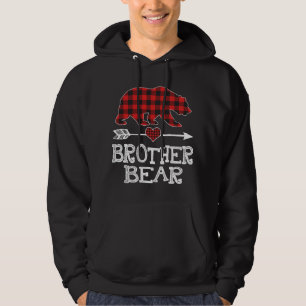 Moletom Irmão Bear Natal Pajama Xadrez Vermelha Buffalo Fa