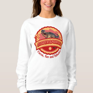 Moletom Irmãzinhas Lindas Dinossauro Garota Irmã Design Di