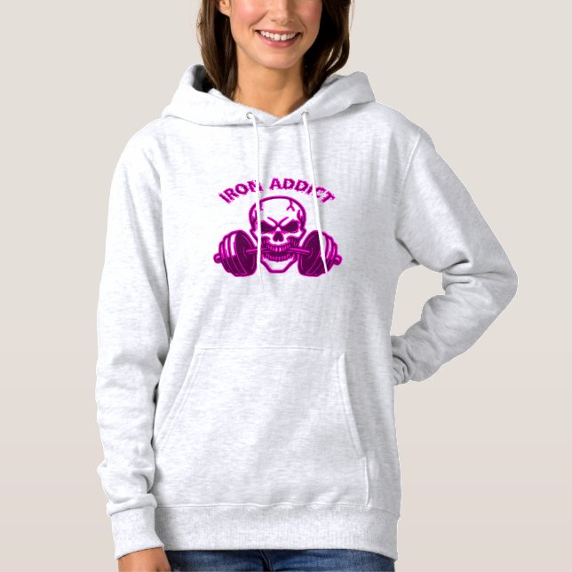 Moletom Iron Addict - Skull Bodybuilding and Weightlifting (Frente)