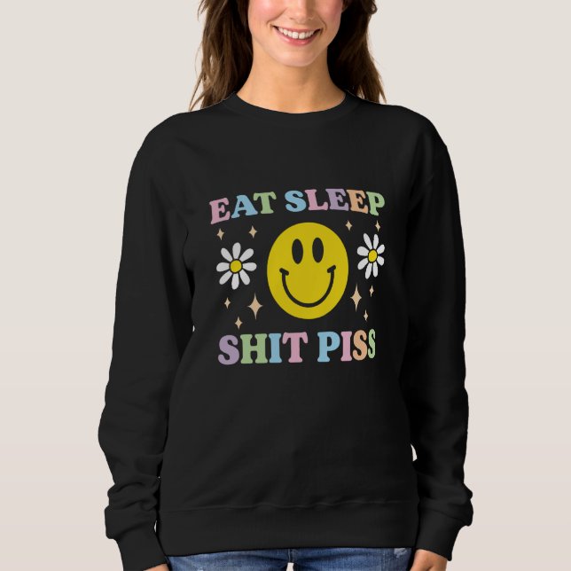 Moletom Ironic Eat Sleep Dark Humor Sarcastic Weird Offens (Frente)