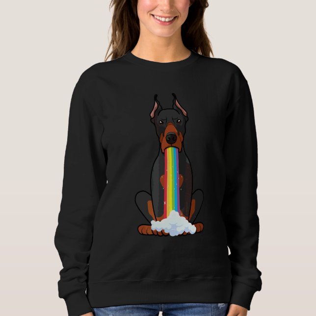 Moletom Irradie Positividade Cachorro Arco-Íris Doberman P (Frente)
