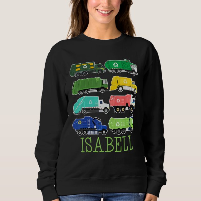 Moletom Isabell Trash Truck For Kids Collector Ecologist G (Frente)