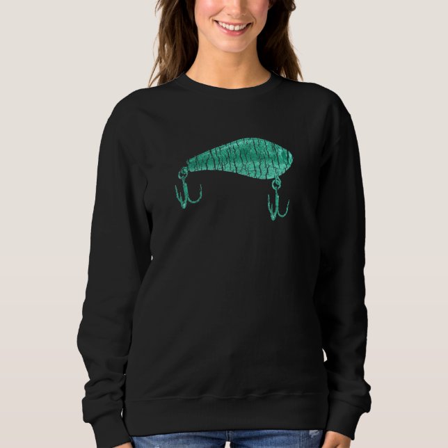 Moletom Isca de Pesca Desgastada Turquesa (Frente)