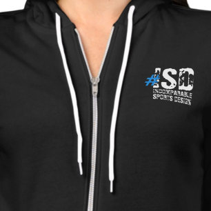 Moletom ISD Mulheres Hash Tag Casaco com Capuz Full-Zip
