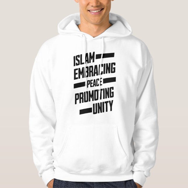 Moletom Islã Abraçando a paz promovendo a unidade (Frente)