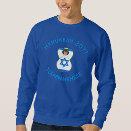 Moletom Israelense Angel Hanukkah Sinalizador Blue Personk