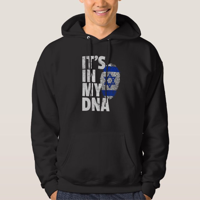 Moletom Israelense Bandeira Está no Meu Golpe de Natal Dna (Frente)