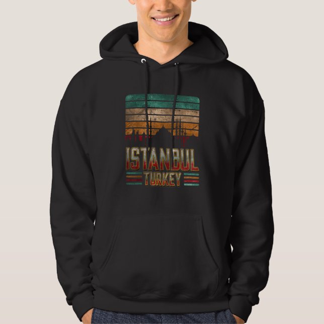 Moletom Istambul Turquia Retro Vintage Sunset Skyline Ista (Frente)