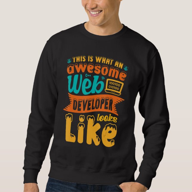 Moletom Isto É Como Se Parece Um Incrível Desenvolvedor We (Frente)