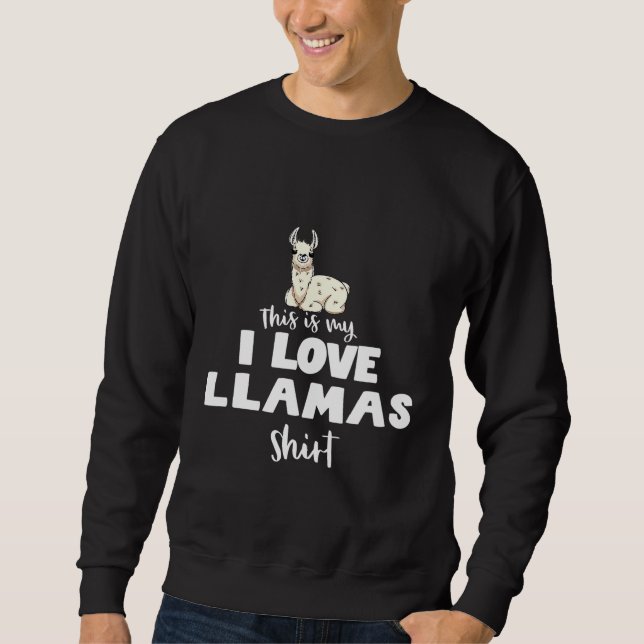 Moletom Isto É Meu Eu Amo Lhamas (Frente)