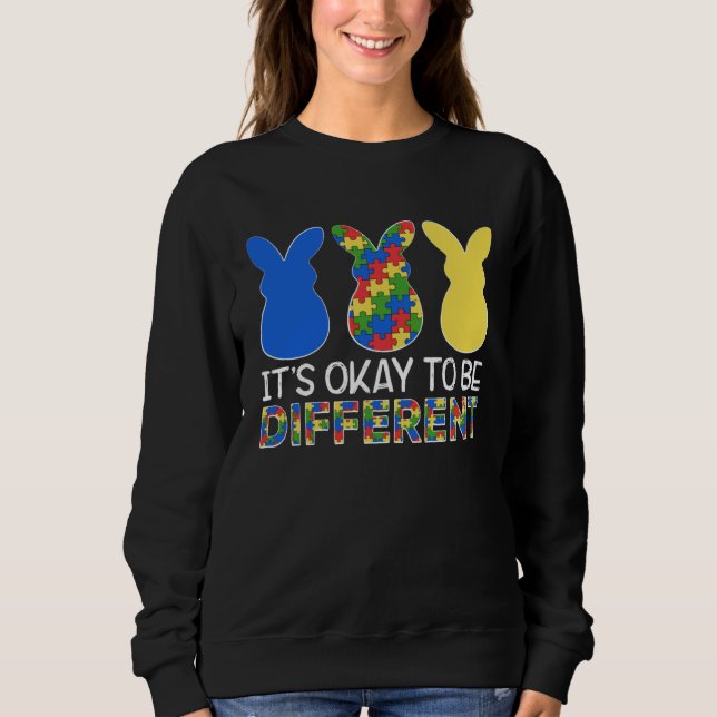 Moletom It s OK To Be Different Autism Awareness Easter Bu (Frente)