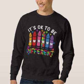 Moletom It s Ok To Be Different Autism Awareness Teacher K