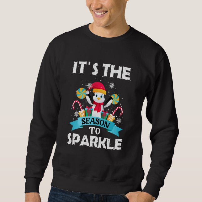Moletom It´s The Season To Sparkle  Quote Christmas Pingui (Frente)