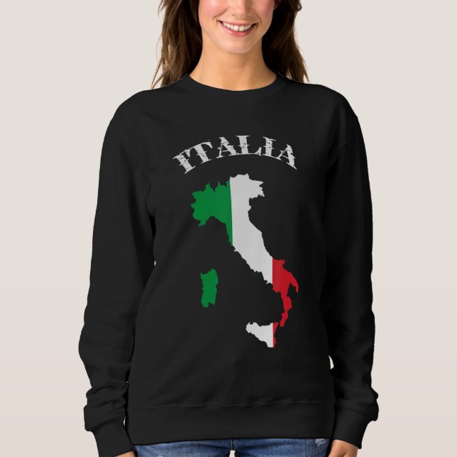 Moletom Itália com pavilhão italiano 1 (Frente)