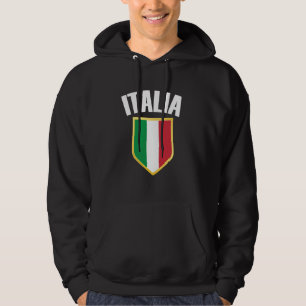 Moletom Italia Crest Itália Flag Soccer Fan