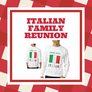 Moletom Itália e Bandeira Italiana com o Seu Nome