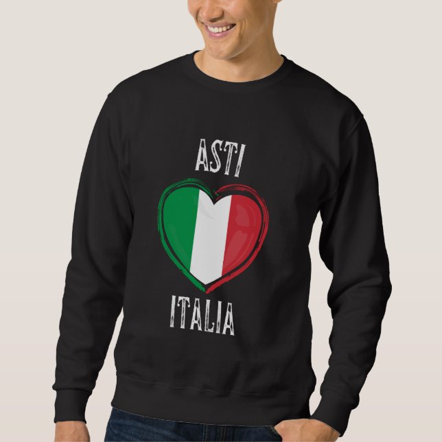 Moletom Italia Flag Heart Asti (Frente)