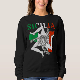 Moletom Itália Flag Trinacria Sicilia Sicília Bandeira Itá