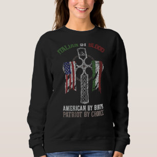 Moletom Italiano por Blood American por Birth Patriot of C
