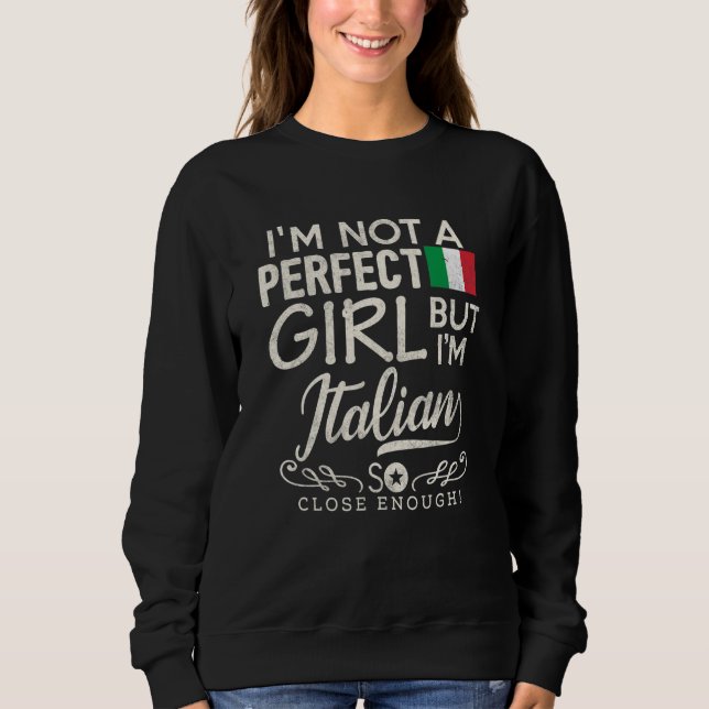 Moletom Italy Flag Girl   Italian Pride Souvenir   Women (Frente)