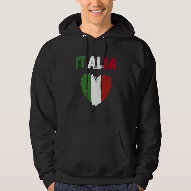 Moletom Italy Flag Holiday Italy Heart Italian Flag (Frente)