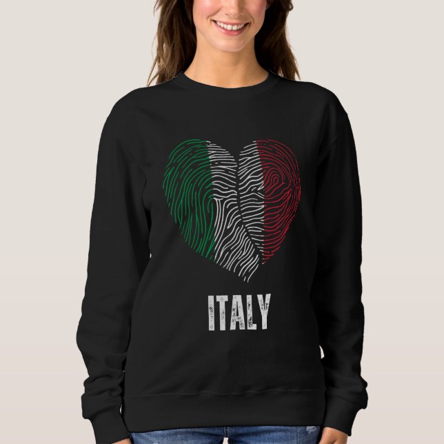 Moletom Italy Flag Italian Flag Italy DNA Italy Heart (Frente)