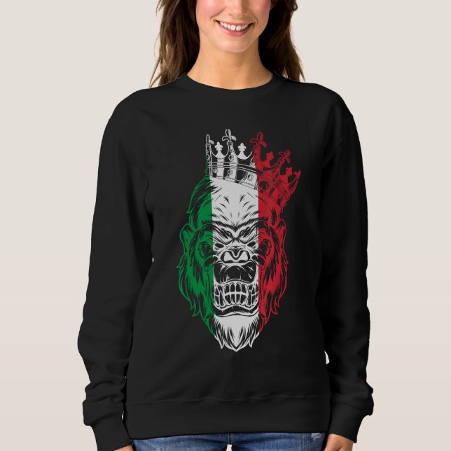 Moletom Italy Gorilla Italian Flag Gorilla (Frente)