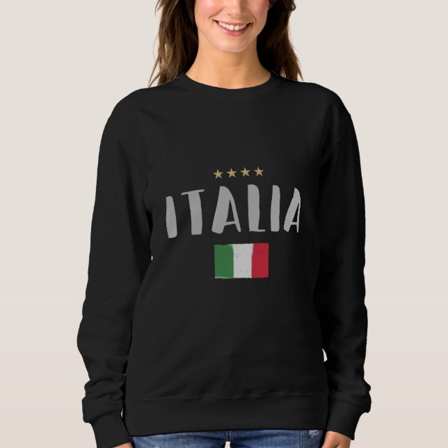 Moletom Italy Soccer Football Fan Shirt Flag (Frente)