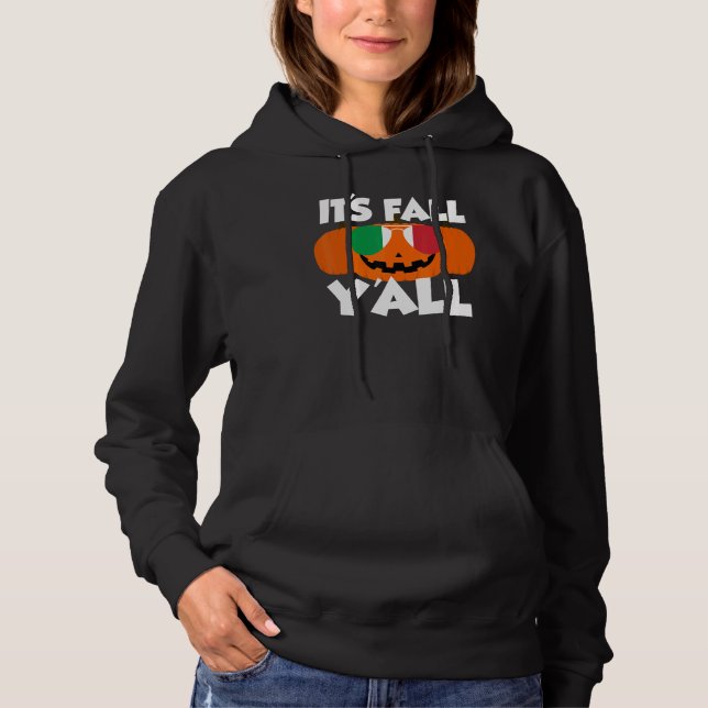 Moletom It's Fall Y'all Thanksgiving Pumpkin Italy Glasses (Frente)