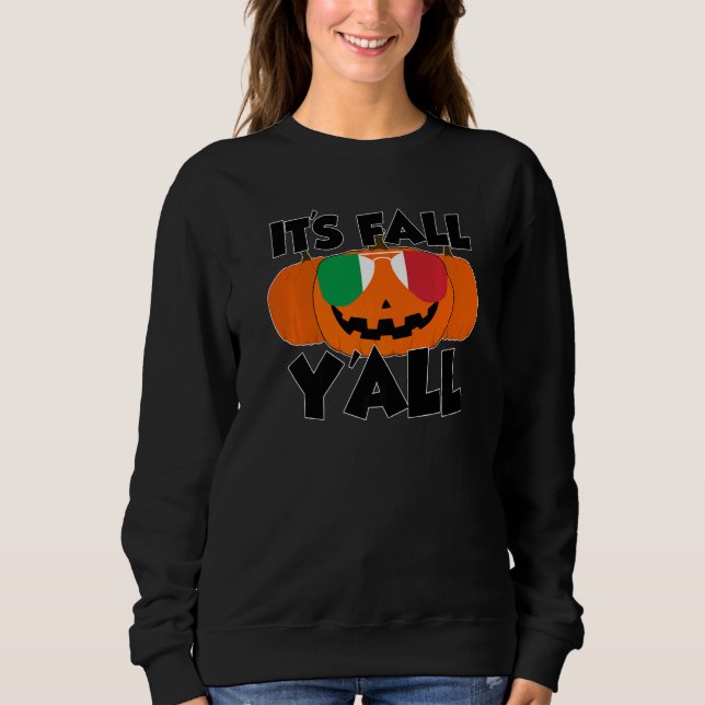 Moletom It's Fall Y'all Thanksgiving Pumpkin Italy Glasses (Frente)