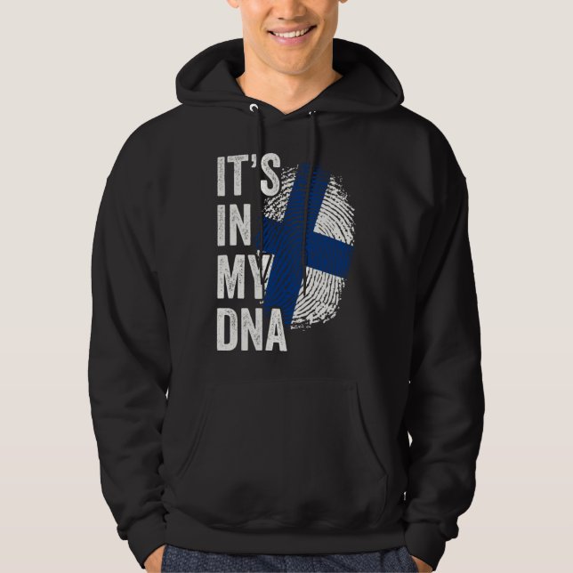 Moletom ITS IN MY DNA Finland Flag Finnish Roots Pride Gen (Frente)